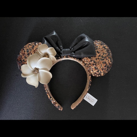 Aulani Loungefly Belle Bronze backpack & ears. Not texting or giving my number. - Picture 3 of 8